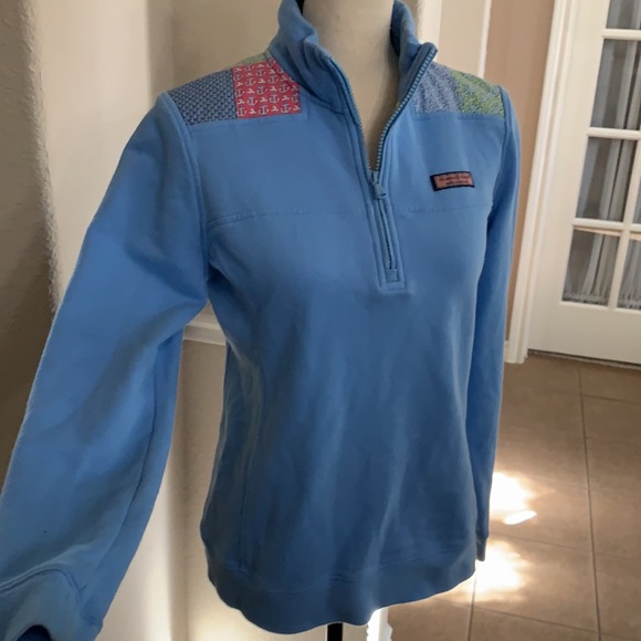 Vineyard Vines blue zip up pullover - Picture 4 of 17